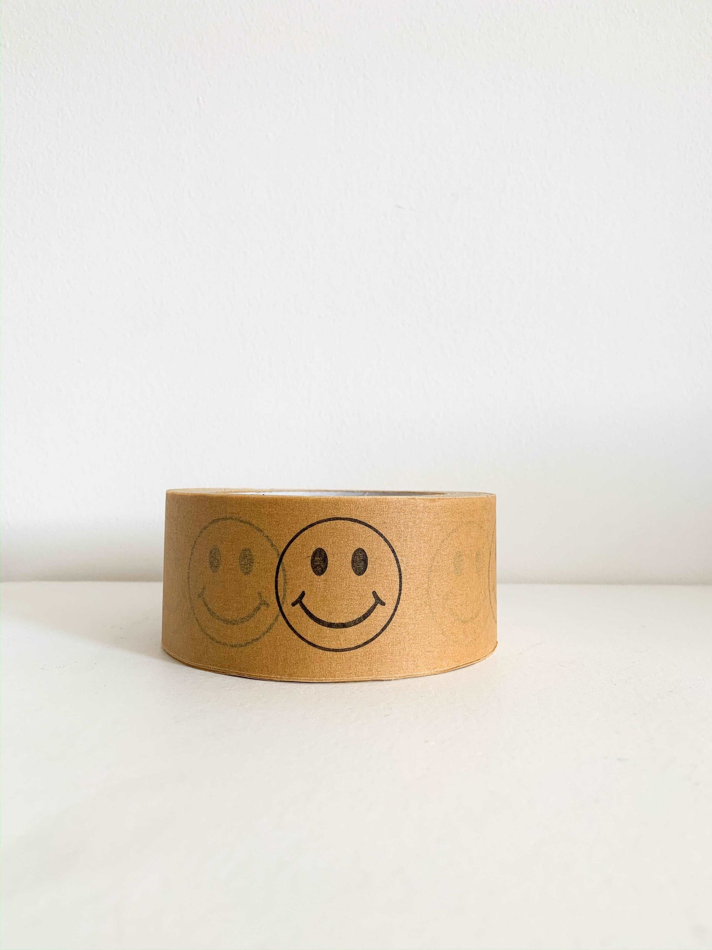 Nastro adesivo in carta biodegradabile stampa SMILE - Altezza 5 cm - Lunghezza 50 mt