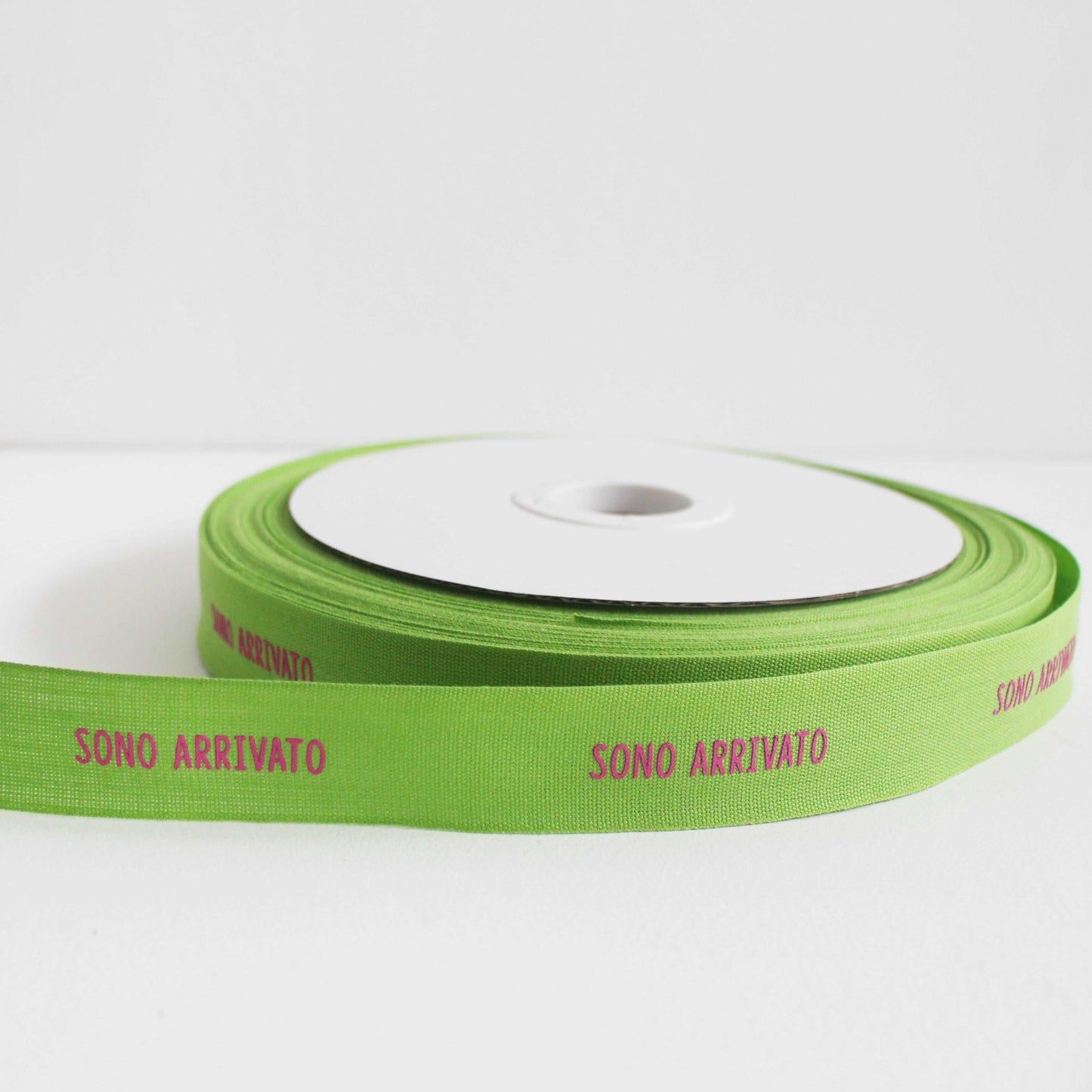 Nastro decorativo in cotone biodegradabile personalizzato con scritta - 100 mt