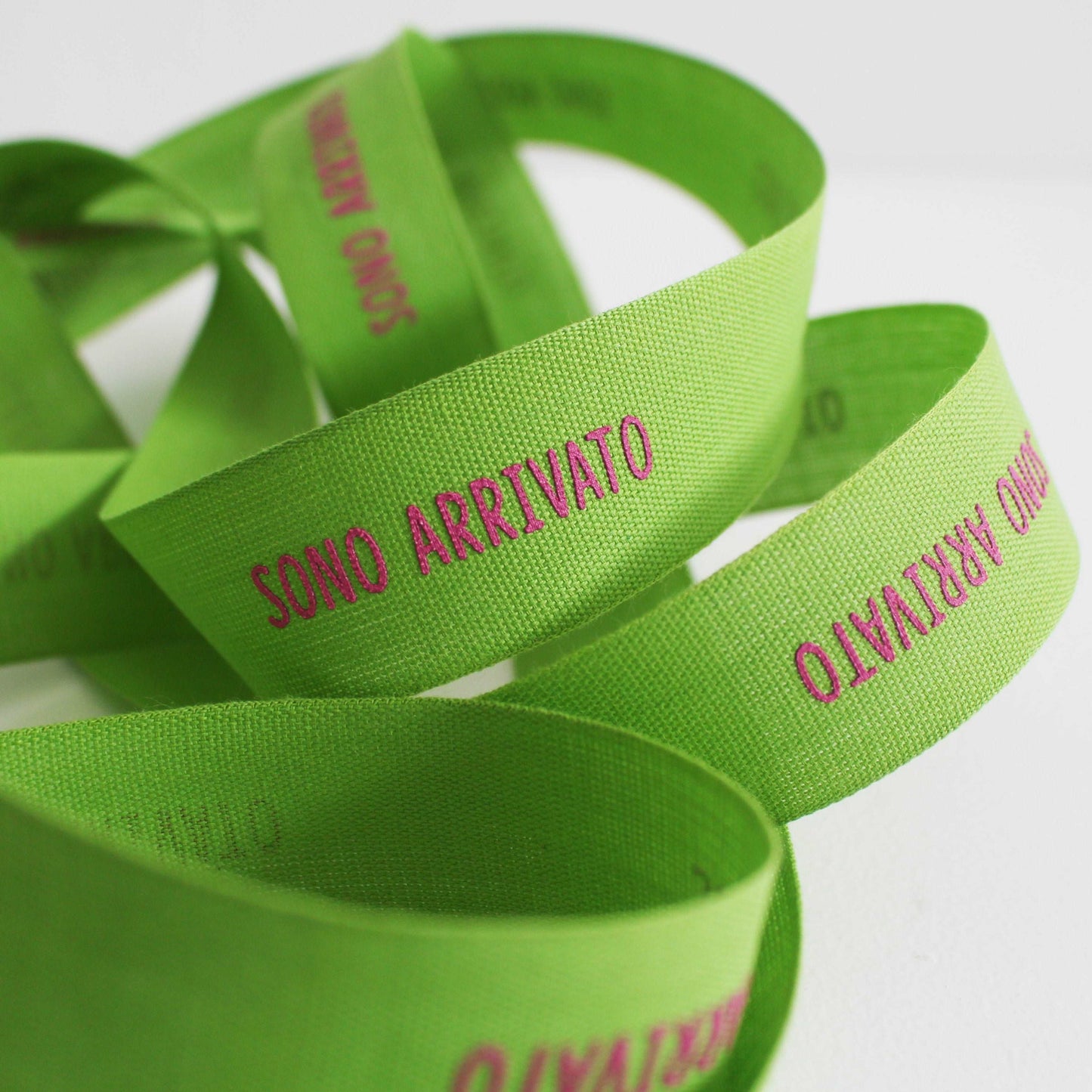 Nastro decorativo in cotone biodegradabile personalizzato con scritta - 100 mt