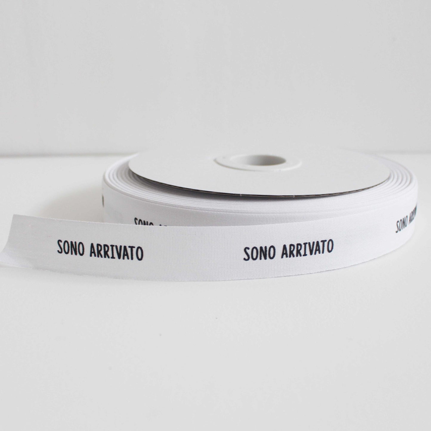 Nastro decorativo in cotone biodegradabile personalizzato con scritta - 100 mt