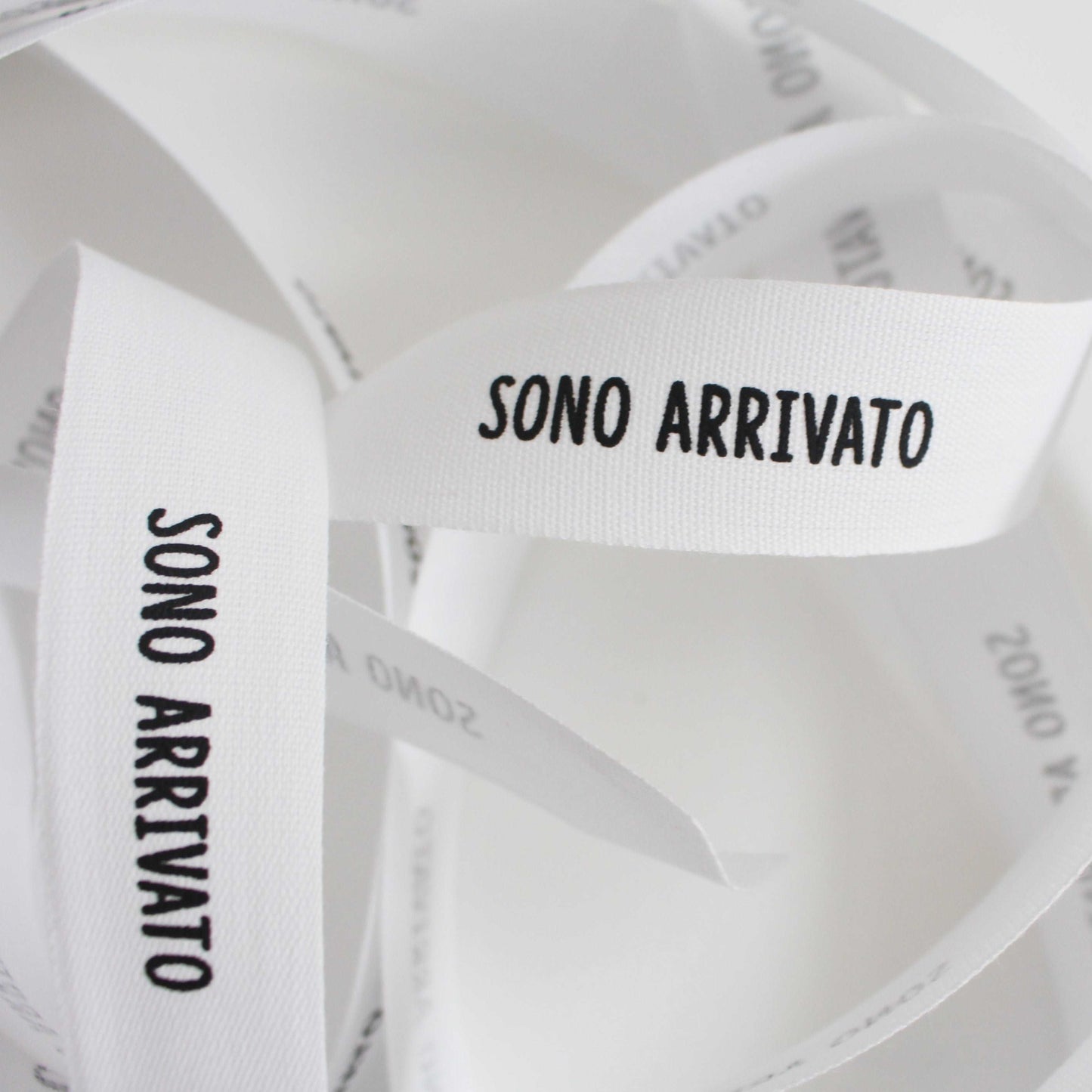 Nastro decorativo in cotone biodegradabile personalizzato con scritta - 100 mt