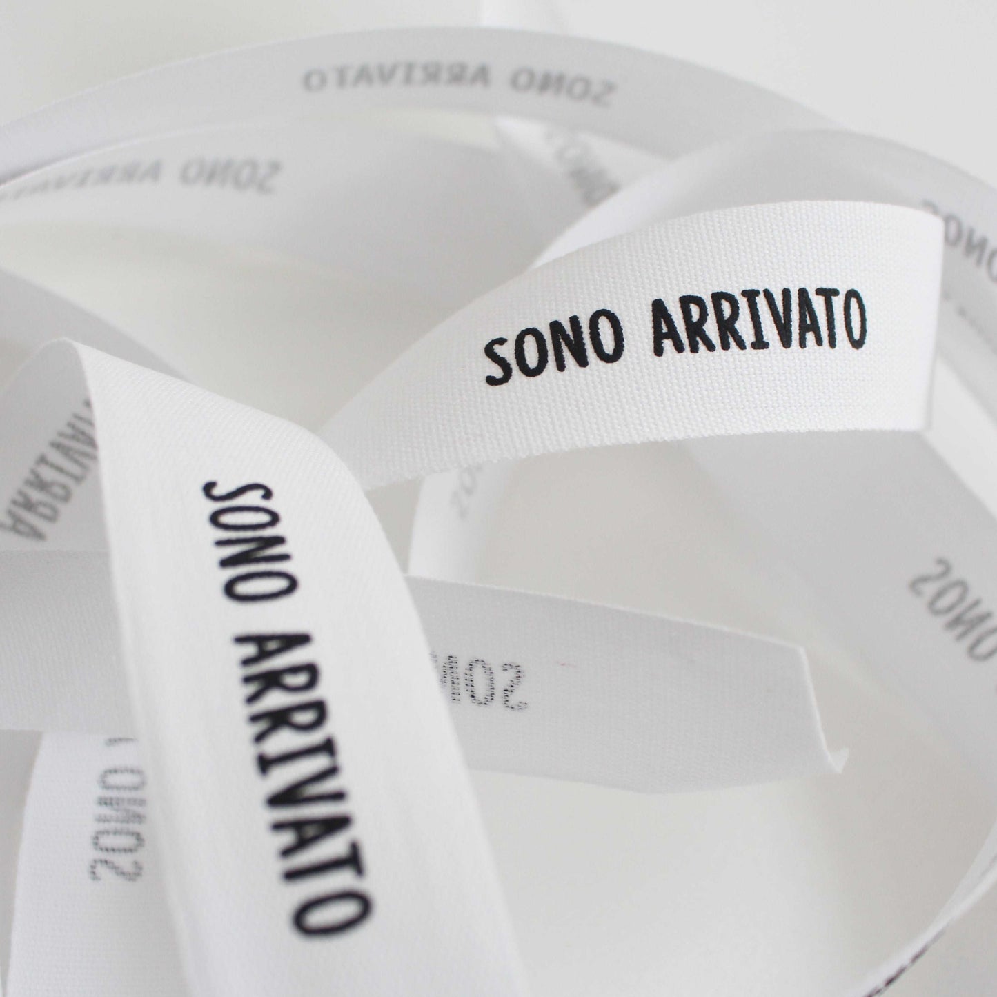 Nastro decorativo in cotone biodegradabile personalizzato con scritta - 100 mt