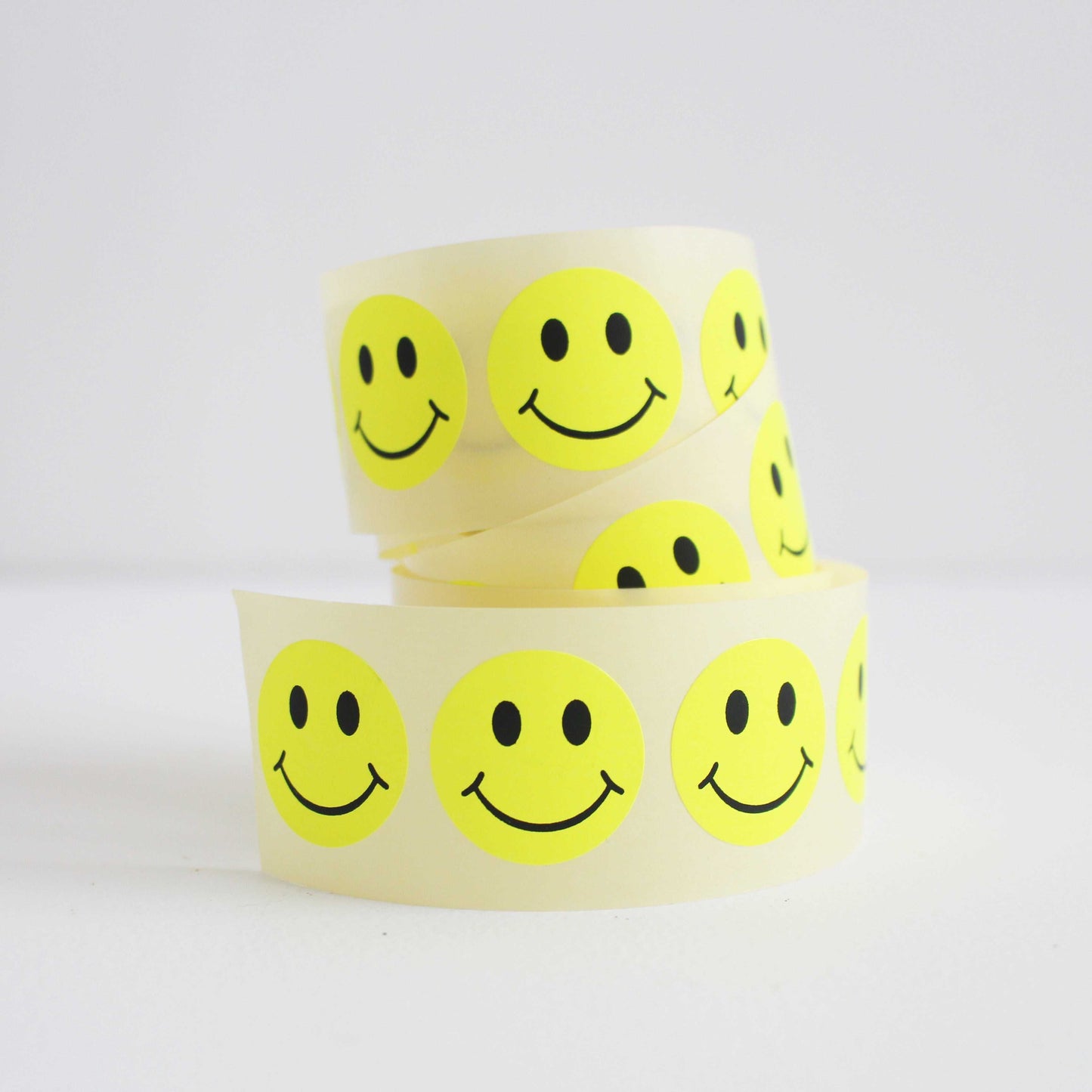 Etichetta rotonda autoadesiva con smile 25x25 mm