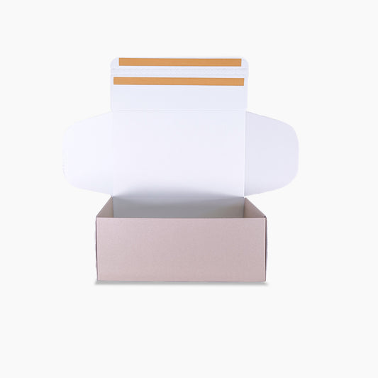 Scatola Fustellata Avana Chiusura Biadesivo - Automontante per spedizione prodotti