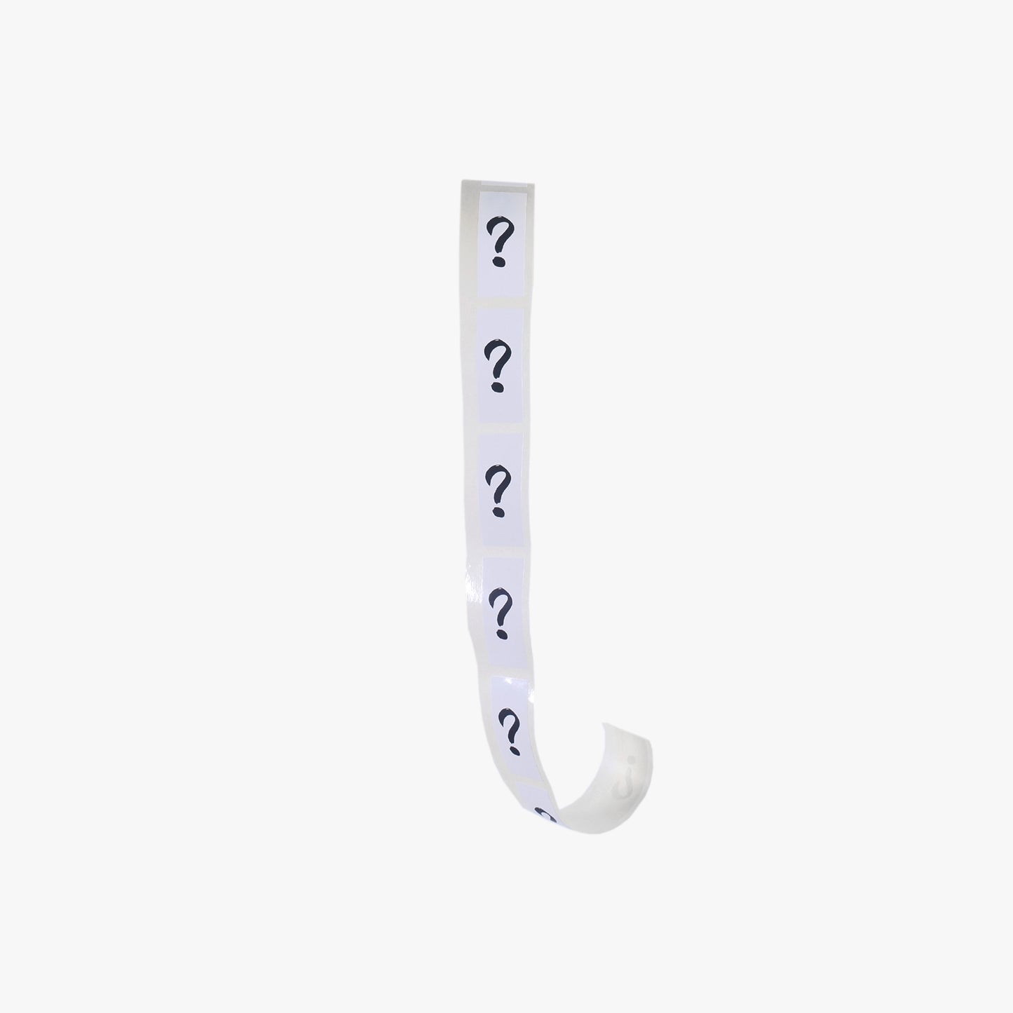 Etichetta adesiva rettangolare personalizzata con punto interrogativo 53x22 mm
